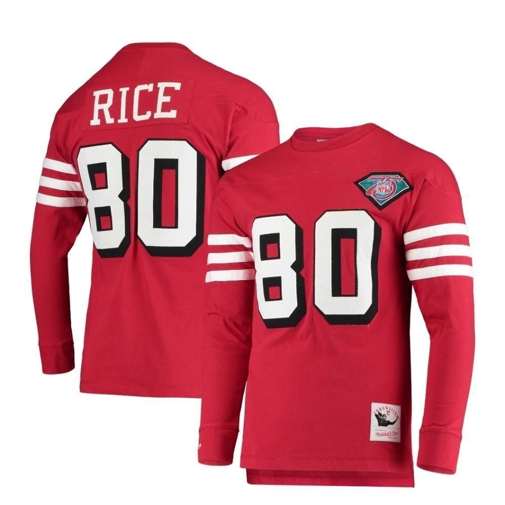 Mitchell and Ness Men's San Francisco 49ers‎ Jerry Rice Scarlet Replica Jersey